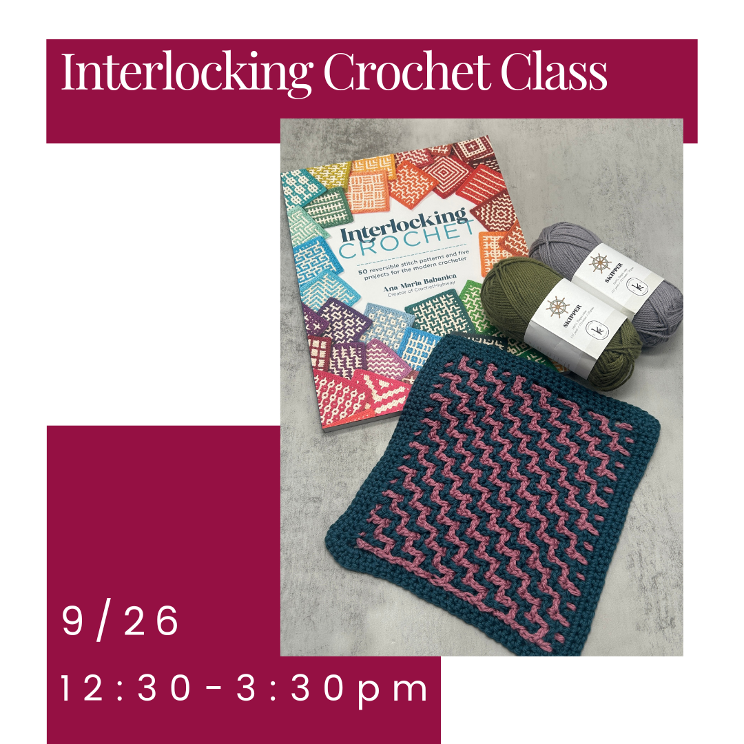 Interlocking Crochet Washcloth Class