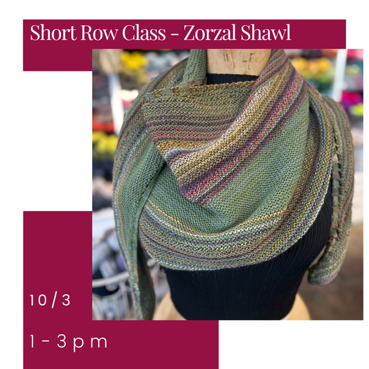 Short Row - Zorzal Shawl Class