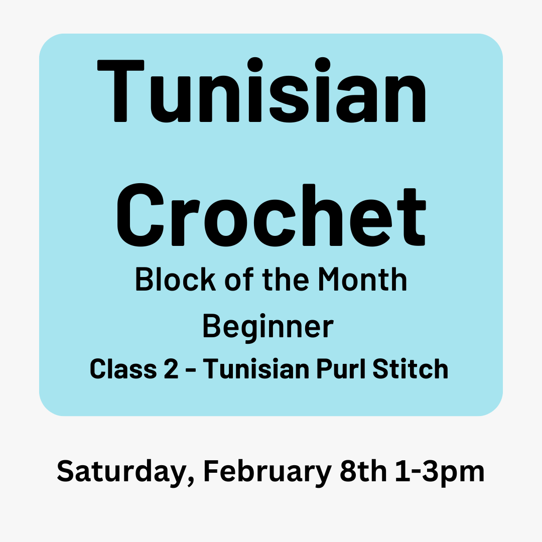 Tunisian Block of the Month - Beginner February 2025